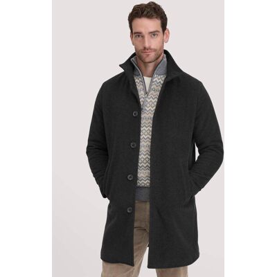 hessnatur Herren Wollmantel Regular aus Bio-Schurwolle - grau Größe 48 hessnatur Herren Wollmantel Regular aus Bio-Schurwolle - grau Größe 48