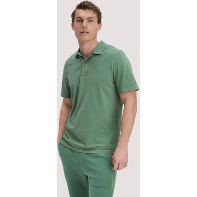 hessnatur Herren Jersey Polo Regular aus Bio-Baumwolle - grün Größe 46 hessnatur Herren Jersey Polo Regular aus Bio-Baumwolle - grün Größe 46