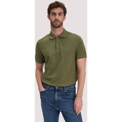 hessnatur Herren Piqué Polo Regular aus Bio-Baumwolle - grün Größe 46 hessnatur Herren Piqué Polo Regular aus Bio-Baumwolle - grün Größe 46