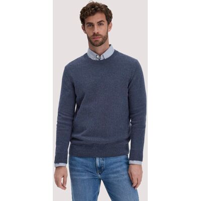 hessnatur Herren Strick Pullover Regular aus Bio-Merinowolle mit Bio-Baumwolle - blau Größe L hessnatur Herren Strick Pullover Regular aus Bio-Merinowolle mit Bio-Baumwolle - blau Größe L