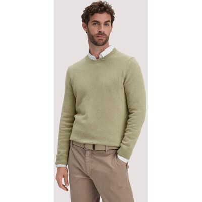 hessnatur Herren Strick Pullover Regular aus Bio-Merinowolle mit Bio-Baumwolle - grün Größe S hessnatur Herren Strick Pullover Regular aus Bio-Merinowolle mit Bio-Baumwolle - grün Größe S