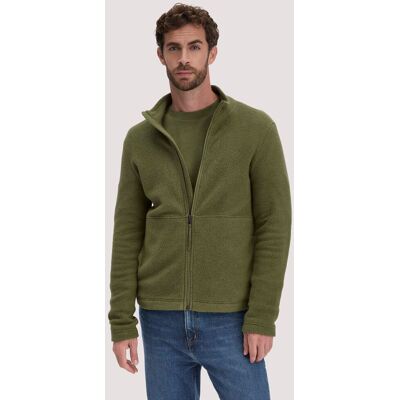 hessnatur Herren Fleece Jacke Slim aus Bio-Baumwolle - grün Größe 48 hessnatur Herren Fleece Jacke Slim aus Bio-Baumwolle - grün Größe 48