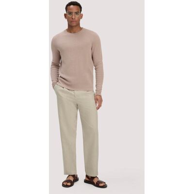 hessnatur Herren Milano Strick Pullover Regular aus Leinen mit Bio-Baumwolle und LENZING™ ECOVERO™ Viskose - beige Größe M hessnatur Herren Milano Strick Pullover Regular aus Leinen mit Bio-Baumwolle und LENZING™ ECOVERO™ Viskose - beige Größe M