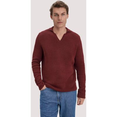 hessnatur Herren Milano Strick Polo Regular aus Leinen mit Bio-Baumwolle und LENZING™ ECOVERO™ Viskose - braun Größe XXL hessnatur Herren Milano Strick Polo Regular aus Leinen mit Bio-Baumwolle und LENZING™ ECOVERO™ Viskose - braun Größe XXL