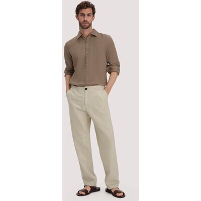hessnatur Herren Hose ENEA Regular aus Bio-Baumwolle mit Leinen - natur Größe 38/32 hessnatur Herren Hose ENEA Regular aus Bio-Baumwolle mit Leinen - natur Größe 38/32