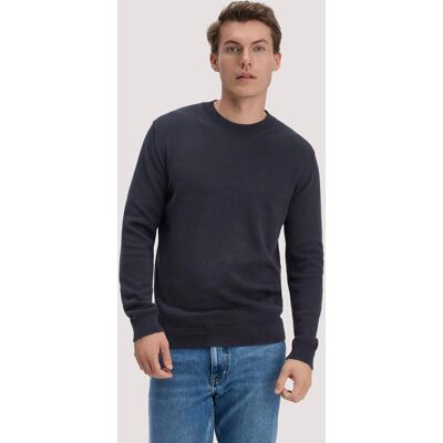 hessnatur Herren Strick Pullover Regular aus Bio-Baumwolle - blau Größe L hessnatur Herren Strick Pullover Regular aus Bio-Baumwolle - blau Größe L