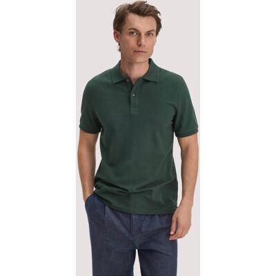 hessnatur Herren Piqué Polo Regular aus Bio-Baumwolle - grün Größe 48 hessnatur Herren Piqué Polo Regular aus Bio-Baumwolle - grün Größe 48