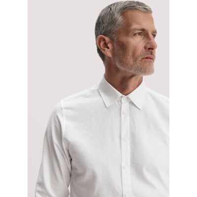 hessnatur Herren Jacquard Hemd Regular aus Bio-Baumwolle - weiß Größe L (41/42) hessnatur Herren Jacquard Hemd Regular aus Bio-Baumwolle - weiß Größe L (41/42)
