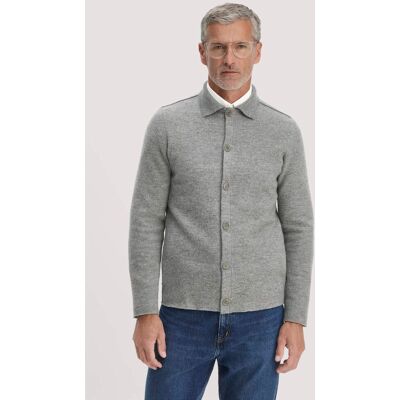 hessnatur Herren Strickjacke Regular aus Bio-Merinowolle - grau Größe S hessnatur Herren Strickjacke Regular aus Bio-Merinowolle - grau Größe S