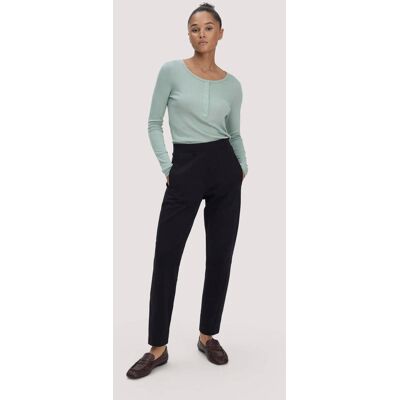 hessnatur Damen Jersey Hose Regular aus Bio-Baumwolle - schwarz Größe 34 hessnatur Damen Jersey Hose Regular aus Bio-Baumwolle - schwarz Größe 34