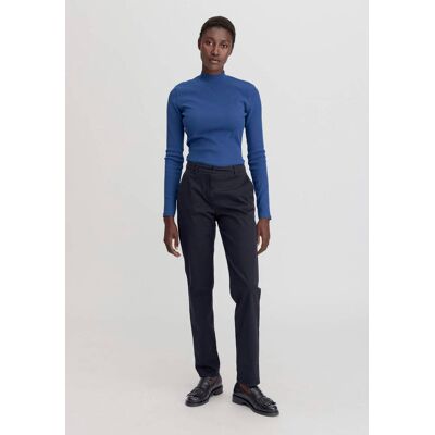 hessnatur Damen Chino Straight Leg Regular aus Bio-Baumwolle - blau Größe 48 hessnatur Damen Chino Straight Leg Regular aus Bio-Baumwolle - blau Größe 48