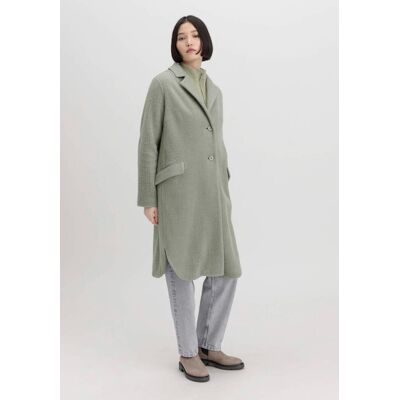 hessnatur Damen Wollfleece Mantel Regular aus Bio-Merinowolle mit Bio-Baumwolle - grün Größe 34 hessnatur Damen Wollfleece Mantel Regular aus Bio-Merinowolle mit Bio-Baumwolle - grün Größe 34