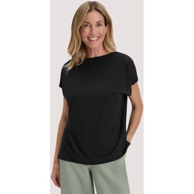 hessnatur Damen T-Shirt Oversize aus TENCEL™ Lyocell mit Bio-Baumwolle - schwarz Größe M hessnatur Damen T-Shirt Oversize aus TENCEL™ Lyocell mit Bio-Baumwolle - schwarz Größe M
