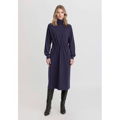 hessnatur Damen Jersey Kleid Midi Relaxed aus TENCEL™ Lyocell mit Bio-Baumwolle - blau Größe 44 hessnatur Damen Jersey Kleid Midi Relaxed aus TENCEL™ Lyocell mit Bio-Baumwolle - blau Größe 44