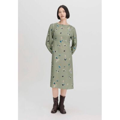 hessnatur Damen Kleid Midi Regular aus TENCEL™ Lyocell - grün Größe 38 hessnatur Damen Kleid Midi Regular aus TENCEL™ Lyocell - grün Größe 38