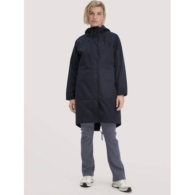 hessnatur Damen Allwetter Parka NATURE SHELL Relaxed aus Bio-Baumwolle - blau Größe M hessnatur Damen Allwetter Parka NATURE SHELL Relaxed aus Bio-Baumwolle - blau Größe M