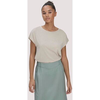 hessnatur Damen T-Shirt Oversize aus TENCEL™ Lyocell mit Bio-Baumwolle - beige Größe M hessnatur Damen T-Shirt Oversize aus TENCEL™ Lyocell mit Bio-Baumwolle - beige Größe M