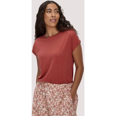 hessnatur Damen T-Shirt Oversize aus TENCEL™ Lyocell mit Bio-Baumwolle - braun Größe M hessnatur Damen T-Shirt Oversize aus TENCEL™ Lyocell mit Bio-Baumwolle - braun Größe M