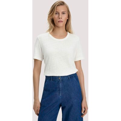 hessnatur Damen T-Shirt Relaxed aus Leinen und Bio-Baumwolle - weiß Größe 48 hessnatur Damen T-Shirt Relaxed aus Leinen und Bio-Baumwolle - weiß Größe 48