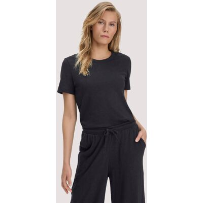 hessnatur Damen T-Shirt Relaxed aus Leinen und Bio-Baumwolle - schwarz Größe 34 hessnatur Damen T-Shirt Relaxed aus Leinen und Bio-Baumwolle - schwarz Größe 34