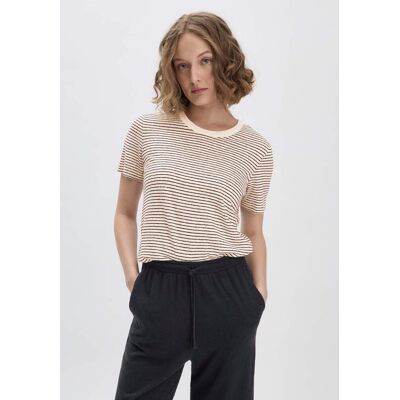 hessnatur Damen Streifen T-Shirt Relaxed aus Leinen mit reiner Bio-Baumwolle - weiß Größe 36 hessnatur Damen Streifen T-Shirt Relaxed aus Leinen mit reiner Bio-Baumwolle - weiß Größe 36