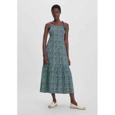 hessnatur Damen Print Jersey Kleid Midi Relaxed aus Bio-Baumwolle - grün Größe 36 hessnatur Damen Print Jersey Kleid Midi Relaxed aus Bio-Baumwolle - grün Größe 36