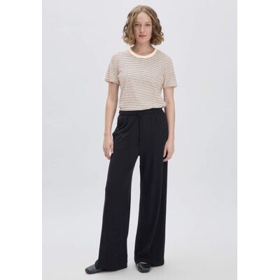 hessnatur Damen Jersey Hose Wide Leg Relaxed aus Leinen und Bio-Baumwolle - schwarz Größe 40 hessnatur Damen Jersey Hose Wide Leg Relaxed aus Leinen und Bio-Baumwolle - schwarz Größe 40