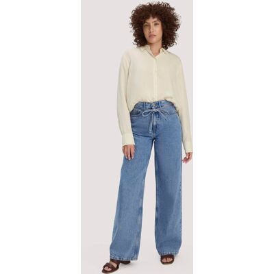hessnatur Damen Jeans ALVA Wide Leg Soft aus Bio-Baumwolle mit TENCEL™ Lyocell - blau Größe 27/34 hessnatur Damen Jeans ALVA Wide Leg Soft aus Bio-Baumwolle mit TENCEL™ Lyocell - blau Größe 27/34