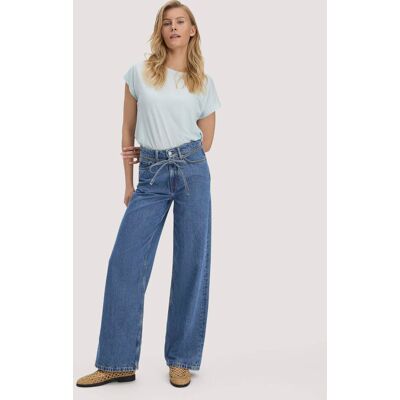 hessnatur Damen Jeans ALVA Wide Leg Soft aus Bio-Baumwolle mit TENCEL™ Lyocell - blau Größe 28/34 hessnatur Damen Jeans ALVA Wide Leg Soft aus Bio-Baumwolle mit TENCEL™ Lyocell - blau Größe 28/34
