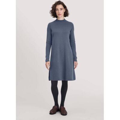 hessnatur Damen Strick Kleid Relaxed aus TENCEL™ Lyocell mit Bio-Baumwolle - blau Größe S hessnatur Damen Strick Kleid Relaxed aus TENCEL™ Lyocell mit Bio-Baumwolle - blau Größe S