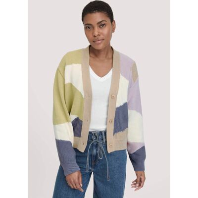 hessnatur Damen Strick Jacke Relaxed aus Bio-Baumwolle - beige Größe XS hessnatur Damen Strick Jacke Relaxed aus Bio-Baumwolle - beige Größe XS