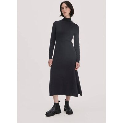 hessnatur Damen Strick Kleid Regular aus Bio-Merinowolle mit Cashmere - schwarz Größe M hessnatur Damen Strick Kleid Regular aus Bio-Merinowolle mit Cashmere - schwarz Größe M