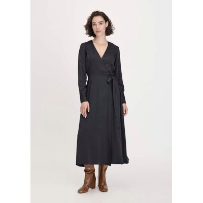 hessnatur Damen Wickelkleid Knöchellang Regular aus LENZING™ ECOVERO™ Viskose - schwarz Größe 36 hessnatur Damen Wickelkleid Knöchellang Regular aus LENZING™ ECOVERO™ Viskose - schwarz Größe 36