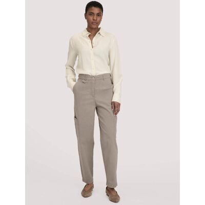 hessnatur Damen Hose Soft Utility Cargo Relaxed aus Bio-Baumwolle - beige Größe 42 hessnatur Damen Hose Soft Utility Cargo Relaxed aus Bio-Baumwolle - beige Größe 42
