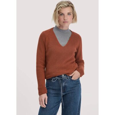 hessnatur Damen Strick Pullover Regular aus Bio-Baumwolle - braun Größe XS hessnatur Damen Strick Pullover Regular aus Bio-Baumwolle - braun Größe XS