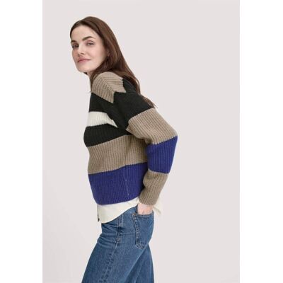 hessnatur Damen Strick Pullover Relaxed BETTER RECYCLING aus Bio-Merinowolle - blau Größe XS hessnatur Damen Strick Pullover Relaxed BETTER RECYCLING aus Bio-Merinowolle - blau Größe XS