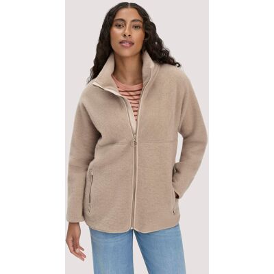 hessnatur Damen Wollfleece Jacke Oversized aus Bio-Merinowolle - beige Größe S hessnatur Damen Wollfleece Jacke Oversized aus Bio-Merinowolle - beige Größe S