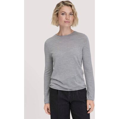 hessnatur Damen Strick Pullover Regular aus Bio-Merinowolle - grau Größe M hessnatur Damen Strick Pullover Regular aus Bio-Merinowolle - grau Größe M