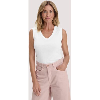 hessnatur Damen Softrib Top Fitted aus Bio-Baumwolle und TENCEL™ Modal - weiß Größe 34 hessnatur Damen Softrib Top Fitted aus Bio-Baumwolle und TENCEL™ Modal - weiß Größe 34
