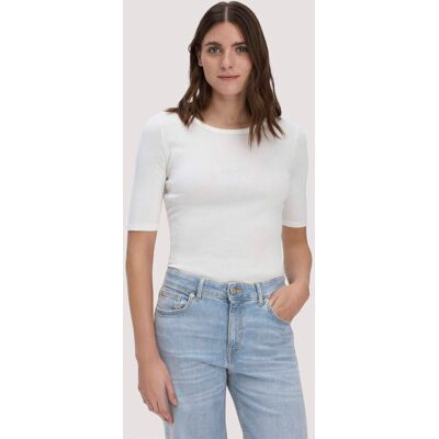 hessnatur Damen Softrib T-Shirt Fitted aus Bio-Baumwolle und TENCEL™ Modal - weiß Größe 38 hessnatur Damen Softrib T-Shirt Fitted aus Bio-Baumwolle und TENCEL™ Modal - weiß Größe 38