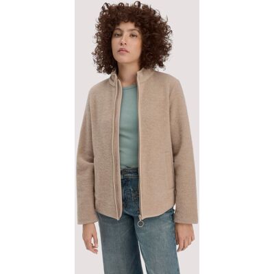 hessnatur Damen Wollfleece Jacke Regular aus Bio-Merinowolle - beige Größe S hessnatur Damen Wollfleece Jacke Regular aus Bio-Merinowolle - beige Größe S
