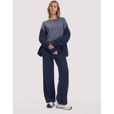 hessnatur Loungewear Fleece Hose Relaxed ACTIVE LIGHT aus Bio-Baumwolle - blau Größe M hessnatur Loungewear Fleece Hose Relaxed ACTIVE LIGHT aus Bio-Baumwolle - blau Größe M