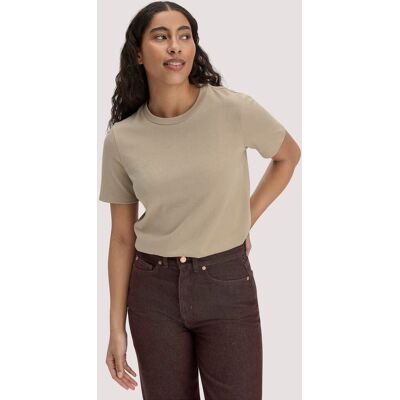 hessnatur Damen Heavy T-Shirt Relaxed aus Bio-Baumwolle - beige Größe 34 hessnatur Damen Heavy T-Shirt Relaxed aus Bio-Baumwolle - beige Größe 34