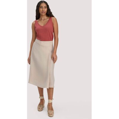 hessnatur Damen Rock Midi Regular aus Leinen - beige Größe 38 hessnatur Damen Rock Midi Regular aus Leinen - beige Größe 38