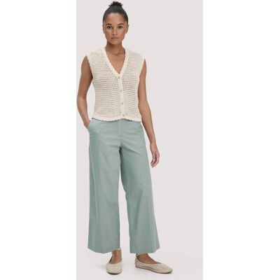 hessnatur Damen Hose Culotte Regular aus Bio-Baumwolle - grün Größe 36 hessnatur Damen Hose Culotte Regular aus Bio-Baumwolle - grün Größe 36