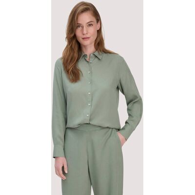 hessnatur Damen Bluse Relaxed aus TENCEL™ Lyocell - grün Größe 46 hessnatur Damen Bluse Relaxed aus TENCEL™ Lyocell - grün Größe 46