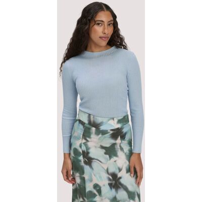 hessnatur Damen Strick Pullover Fitted aus TENCEL™ Lyocell mit Bio-Baumwolle - blau Größe S hessnatur Damen Strick Pullover Fitted aus TENCEL™ Lyocell mit Bio-Baumwolle - blau Größe S