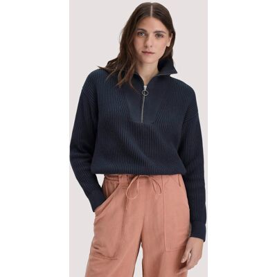 hessnatur Damen Strick Troyer Relaxed aus Bio-Baumwolle - blau Größe L hessnatur Damen Strick Troyer Relaxed aus Bio-Baumwolle - blau Größe L