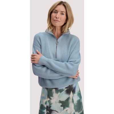 hessnatur Damen Strick Troyer Relaxed aus Bio-Baumwolle - blau Größe XL hessnatur Damen Strick Troyer Relaxed aus Bio-Baumwolle - blau Größe XL
