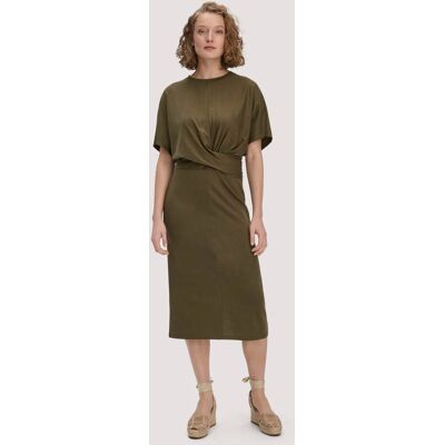 hessnatur Damen Jersey Kleid Midi Oversize aus Bio-Baumwolle - grün Größe 34 hessnatur Damen Jersey Kleid Midi Oversize aus Bio-Baumwolle - grün Größe 34